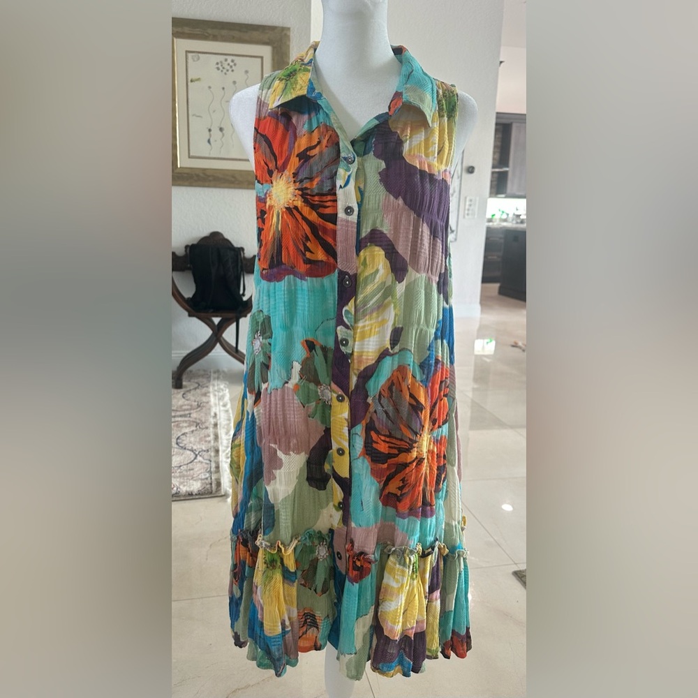 MAEVE for Anthro summer Floral Button-Down Dress